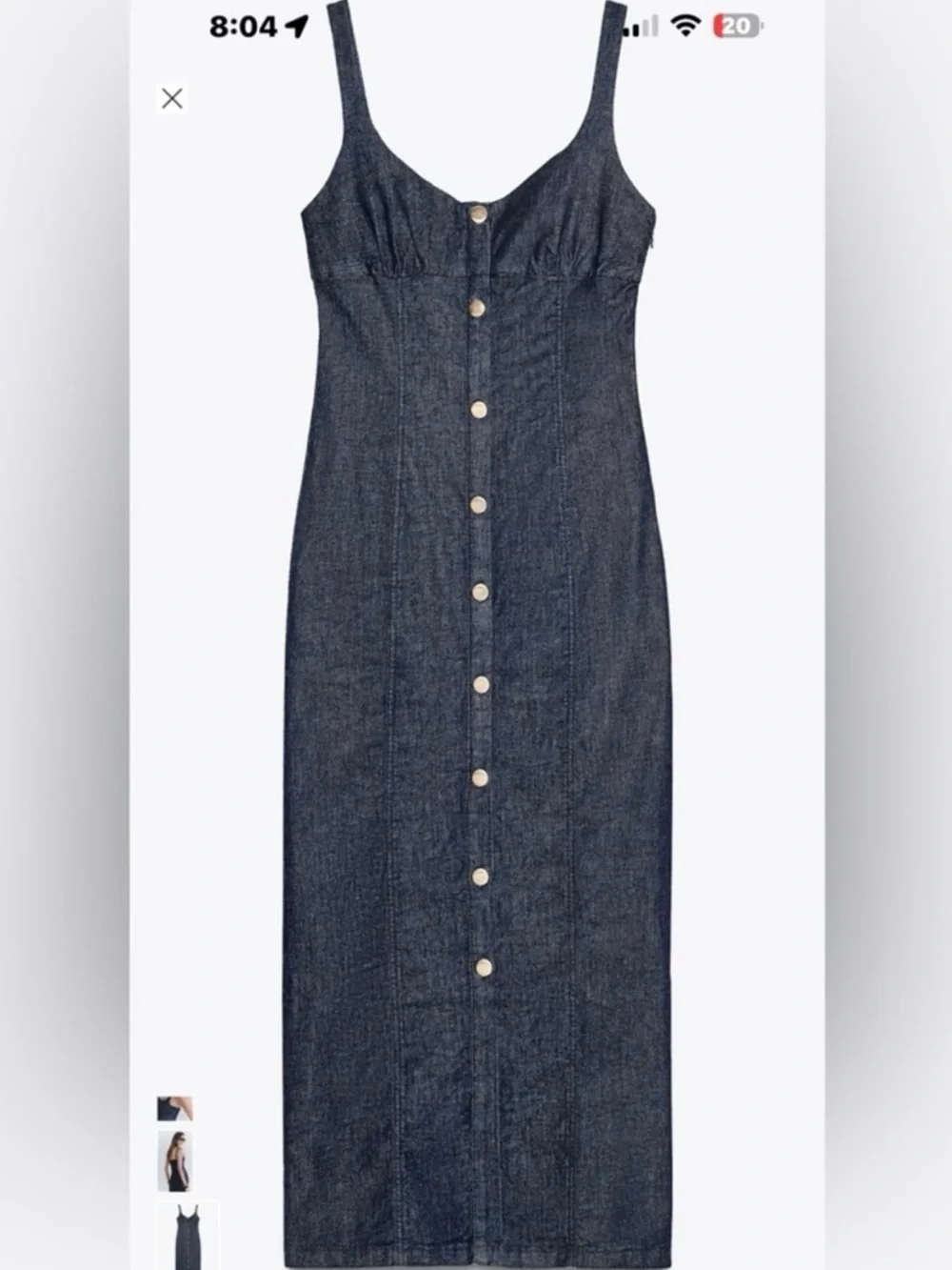 Zara Denim Maxi Dress - Picture 5 of 15